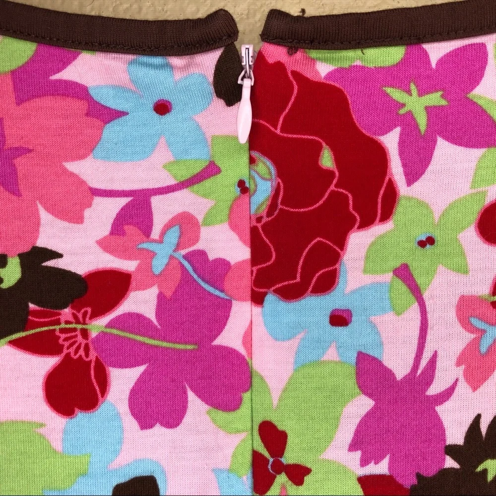 Women’s HANNA ANDERSSON Spring dress vibrant floral in pink S - Picture 2 of 4